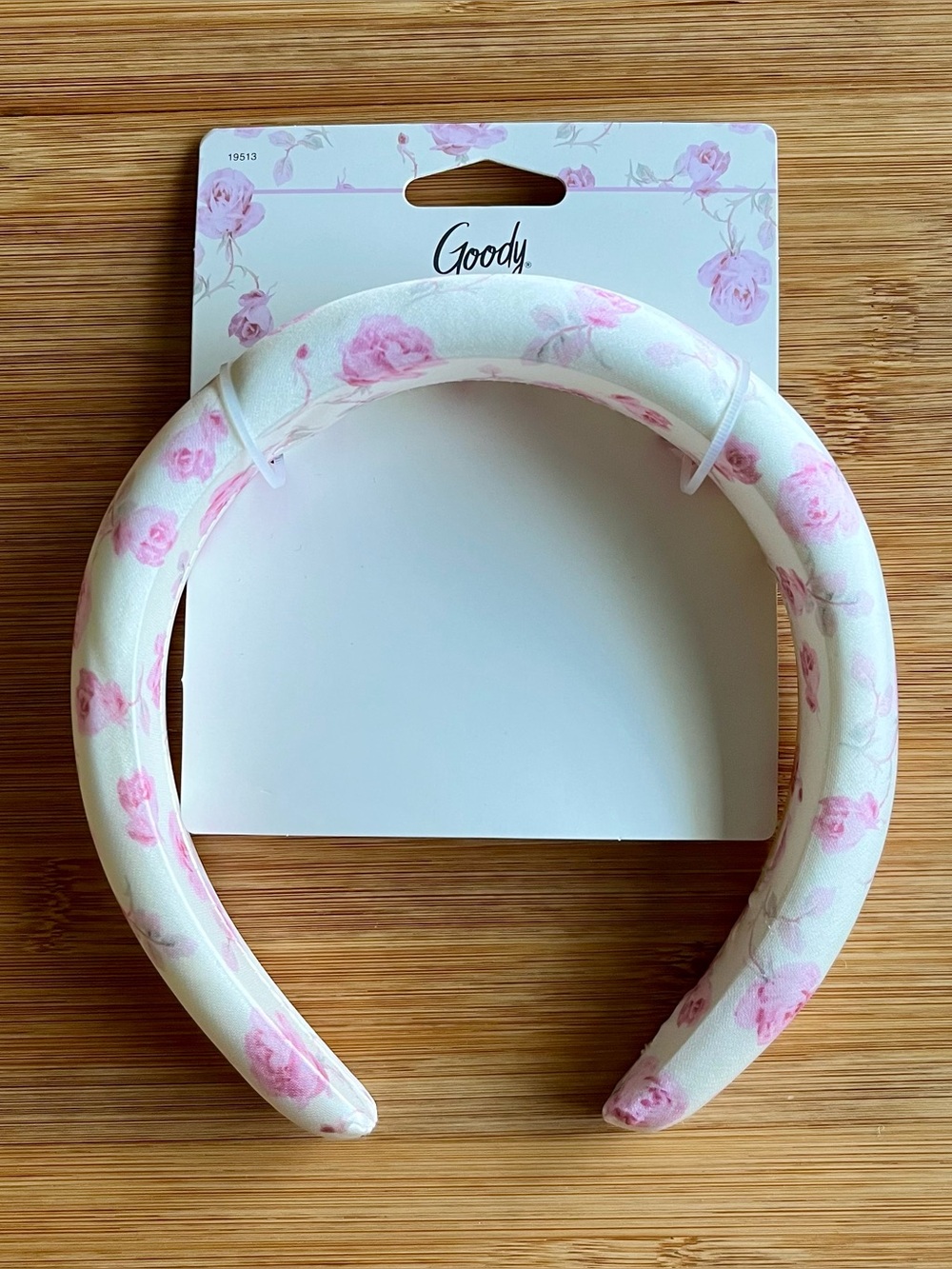 Goody x LoveShackFancy Padded Floral Rose Headband White & Pink Love Shack Fancy